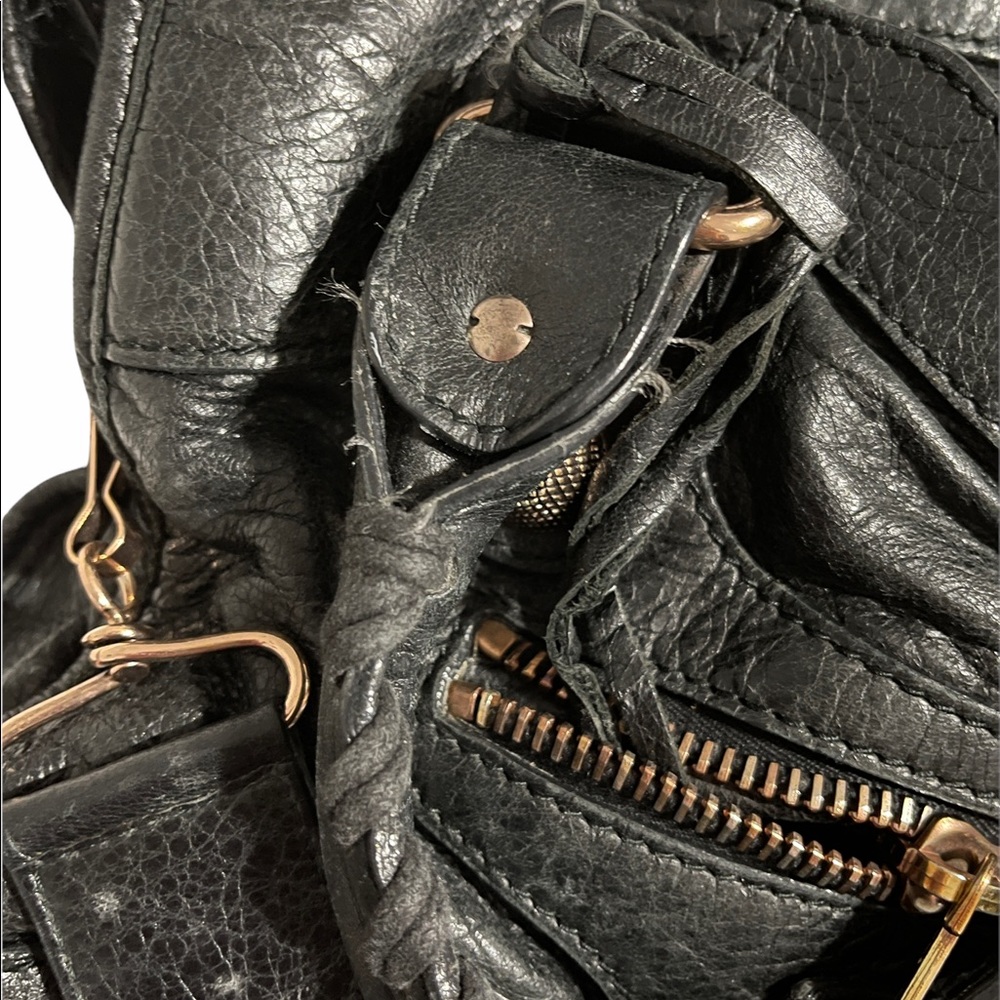 Balenciaga Black Leather Satchel - Picture 6 of 11
